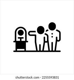 Icono negro del vector buscado