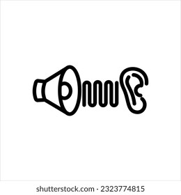 Icono negro vector para sonido