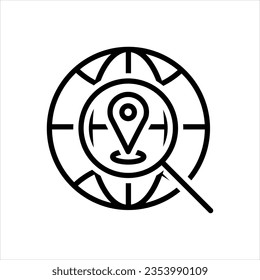 Vector black icon for sourcing