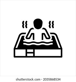 Vector black icon for spas