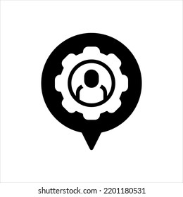 Vector black icon for specializing