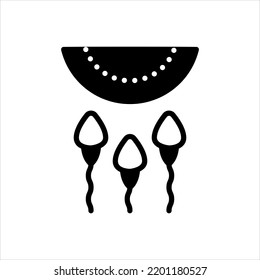 Icono negro vector para esperma