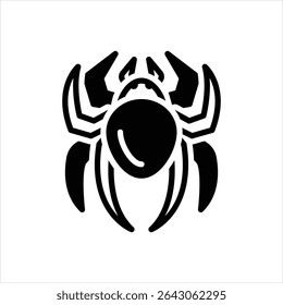 Vector black icon for spider