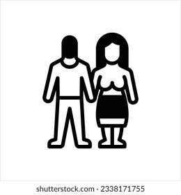 Icono negro vector para cónyuge