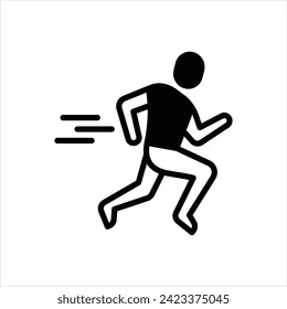 Vector black icon for sprint