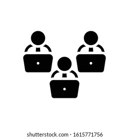 Vector black icon for staff