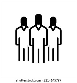 Vector black icon for staff