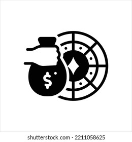 Vector black icon for stake