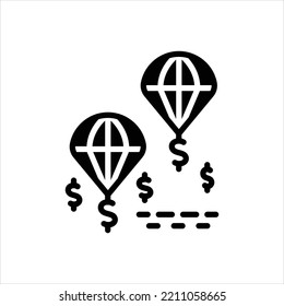 Vector black icon for stake