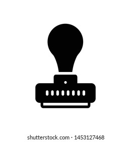 Vector black icon for stamp