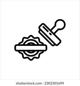 Vector black icon for stamp