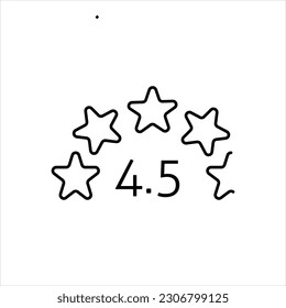 Icono negro vectorial para las clasificaciones de estrellas