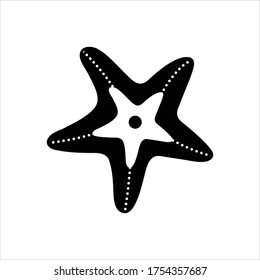 Vektorschwarzes Symbol für Seesterne