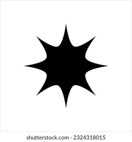 Vector black icon for stars