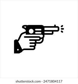 Vector negro icono para la pistola de arranque