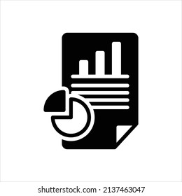 Vector black icon for statistical