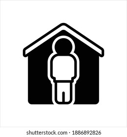 Vector black icon for stay