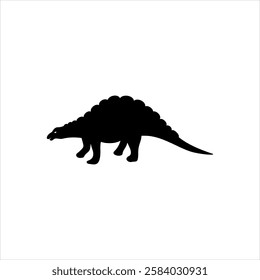 Vector black icon for stegosaurus