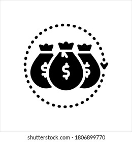 Vector black icon for stock