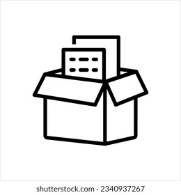 Vector black icon for storage