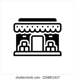 Vector black icon for stores