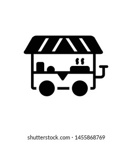 Vector black icon for street food
