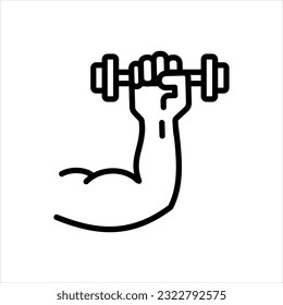 Vector black icon for strength