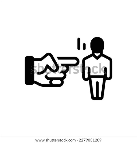 Vector black icon for strictly