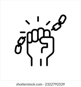 Vector black icon for strong