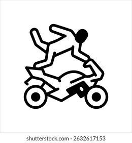 Vector black icon for stunt