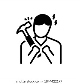 Vektorschwarzes Symbol für einen Dummkopf