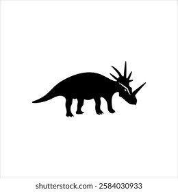 Vector black icon for styracosaurus