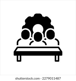 Vector black icon for subcommittee