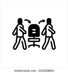 Vector black icon for substitute