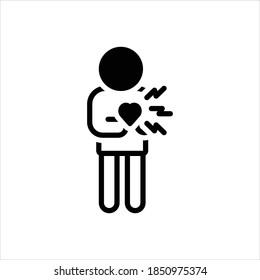 Vector black icon for suddenly