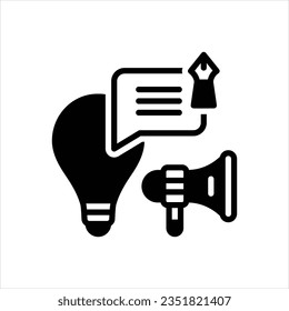 Vector black icon for suggestions