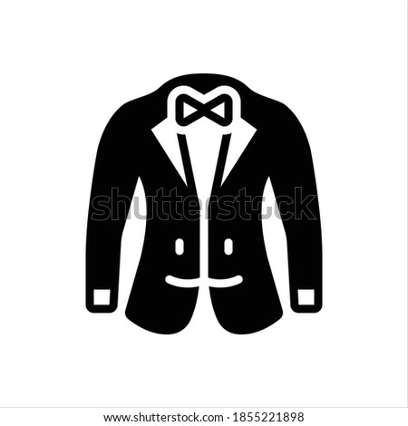 Vector black icon for suit