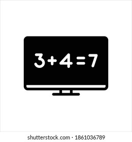 Vector black icon for sum