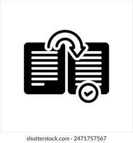 Vector black icon for summarize
