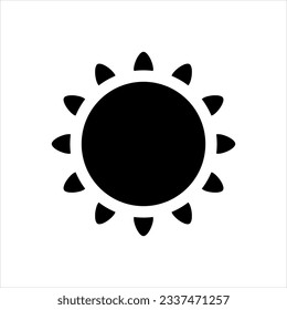 Icono negro vector para el sol