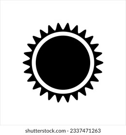 Vektorschwarzes Symbol für die Sonne