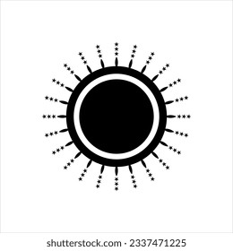 Vector black icon for sunlight