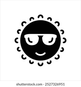 Vector black icon for sunshine