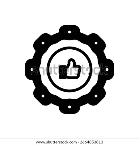 Vector black icon for superb service