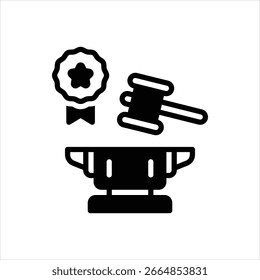 Ícone preto vetorial para artesanato superior