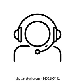 Vector black icon for support