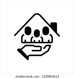 Vector black icon for supports