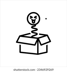 Vector black icon for surprise