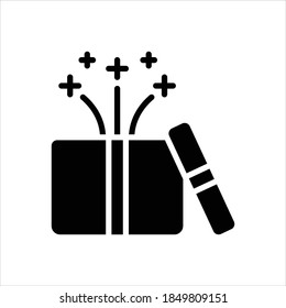 Vector black icon for surprisingly