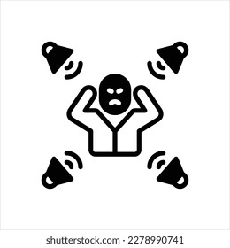 Vector black icon for surround